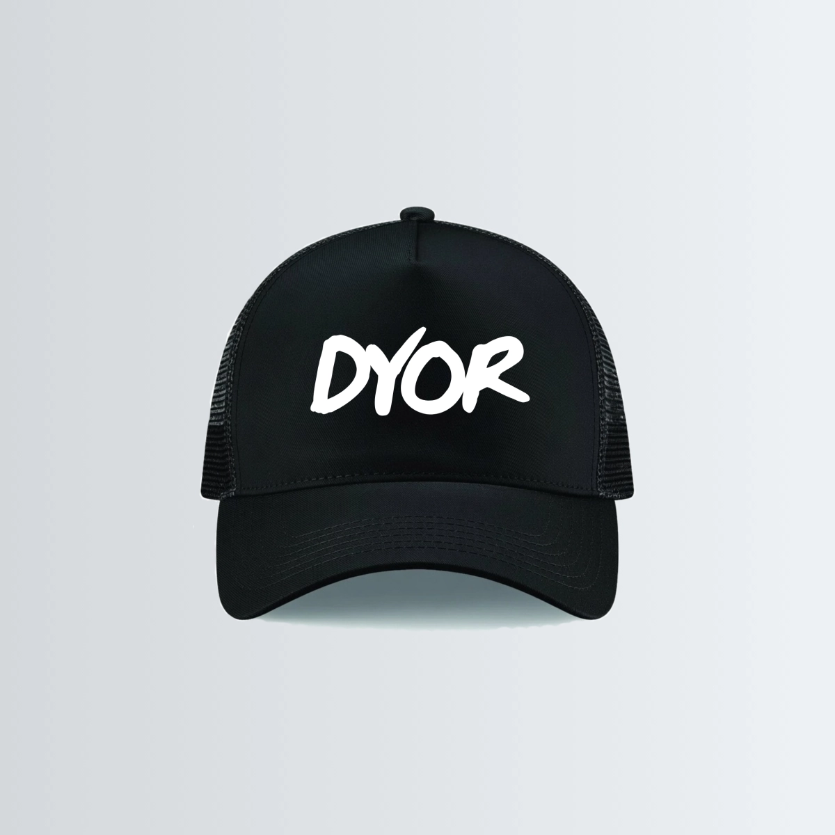 Casquette Snapback trucker «DYOR» - Noire