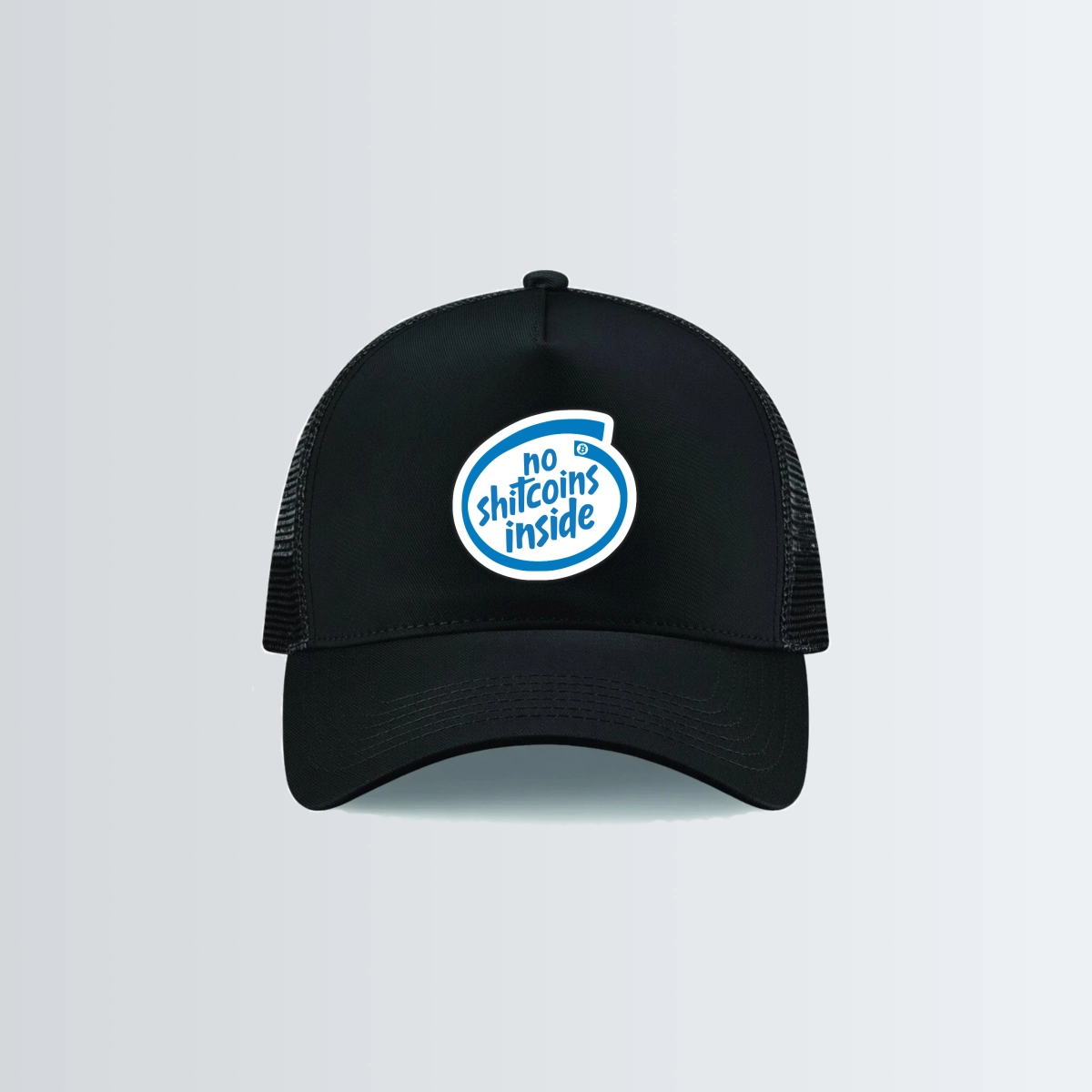 Casquette Snapback trucker « No shitcoins inside » - Noire