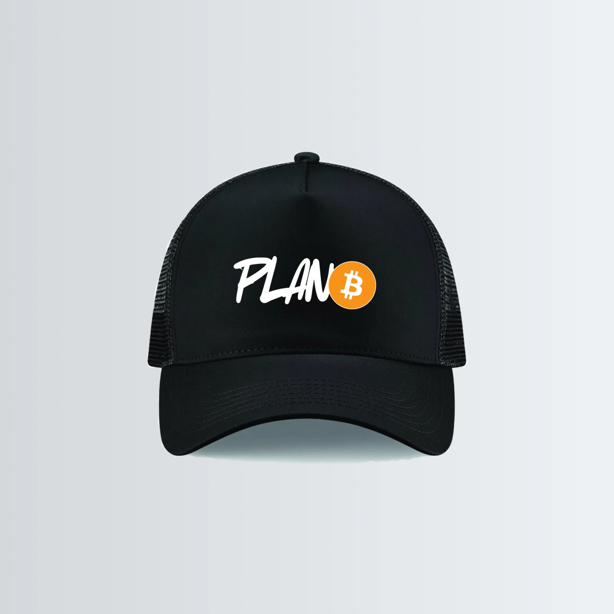 Casquette Snapback trucker "PLAN ₿" - Noire