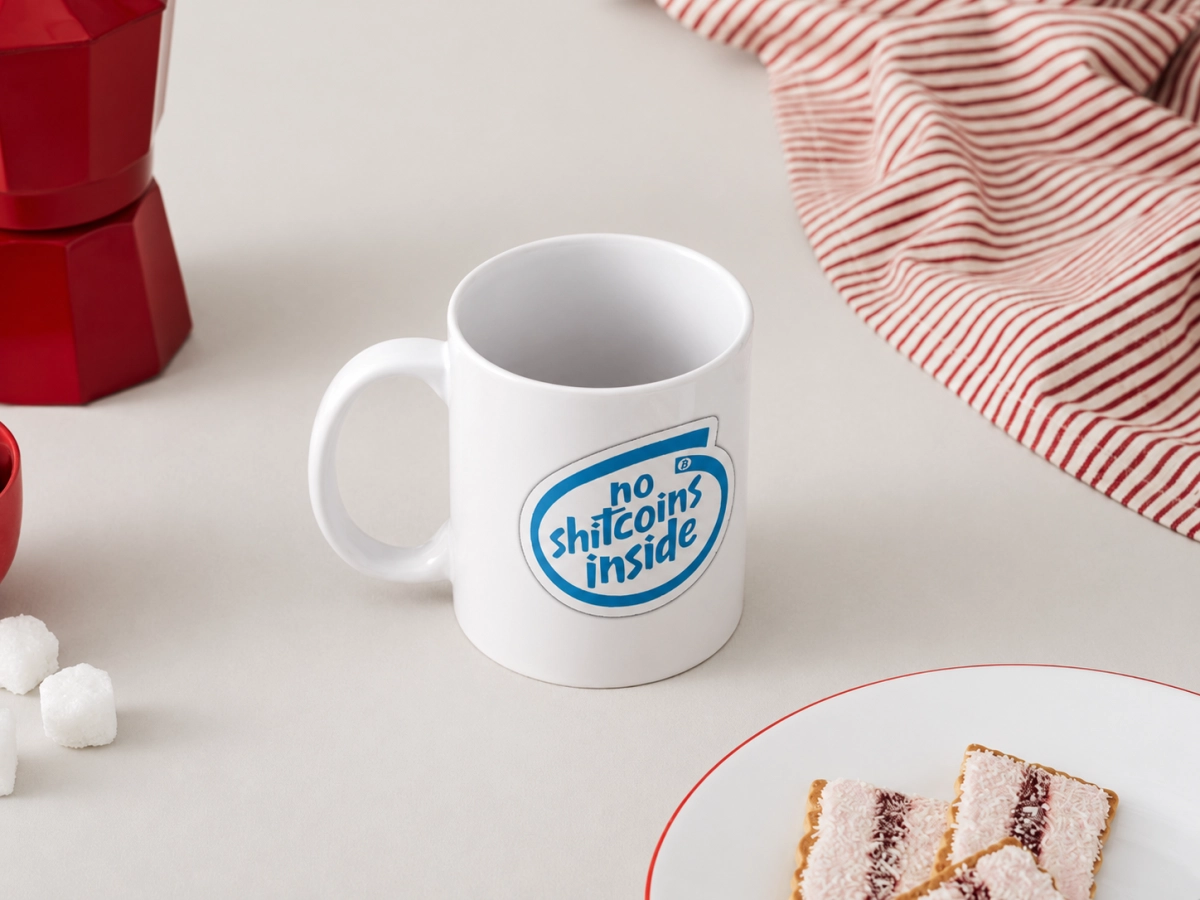 Mug "No shitcoins inside"