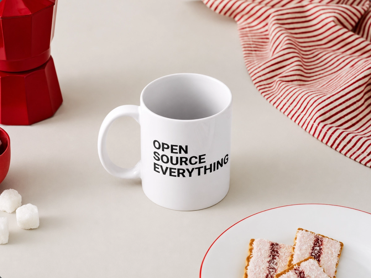 Mug "Open source everything"