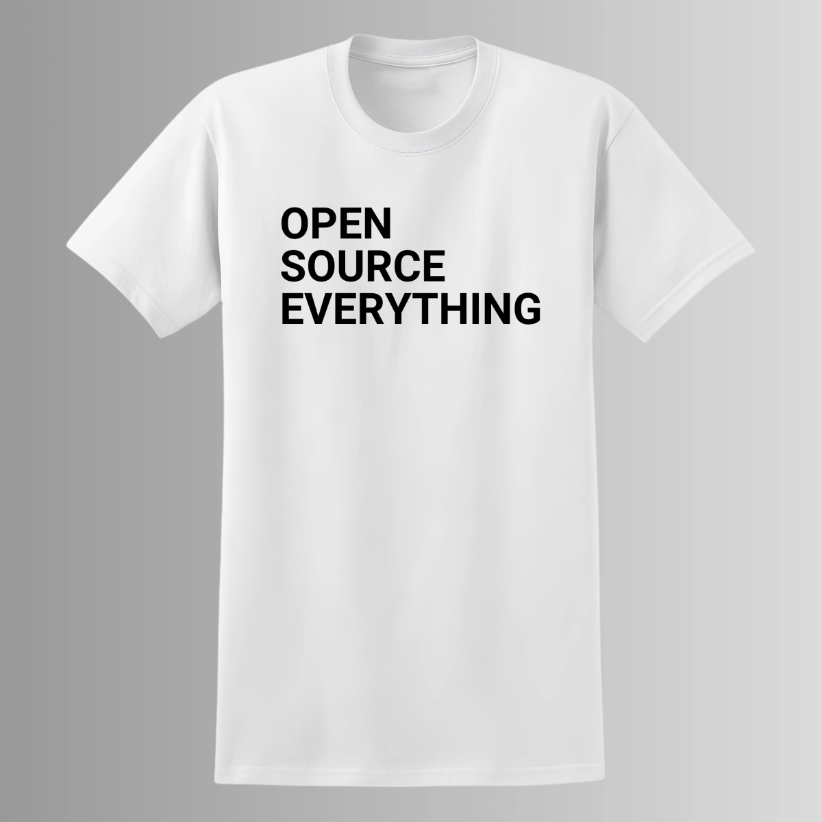 T-shirt "Open source everything" - Blanc