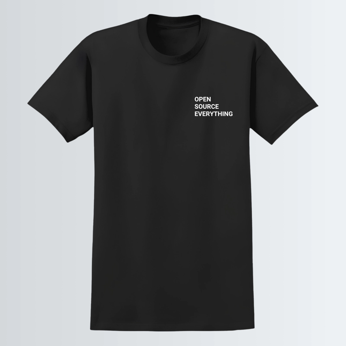 T-shirt "Open source everything" - Noir - Discret