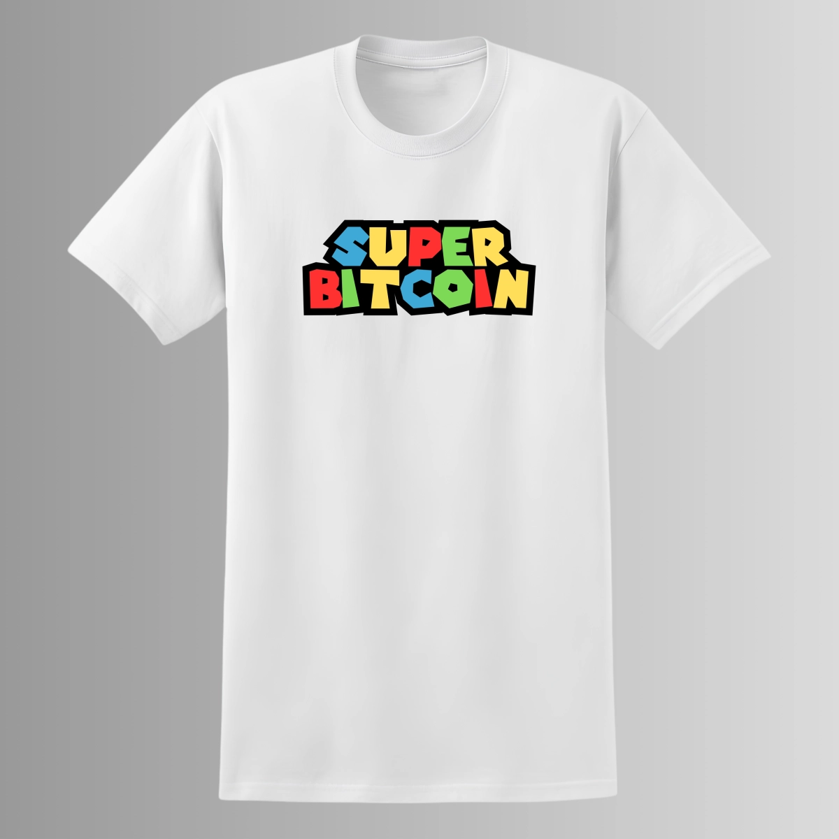 T-shirt "Super bitcoin" - Blanc