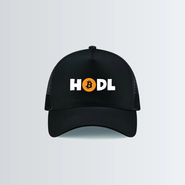 Casquette Snapback trucker «Hodl» - Noire