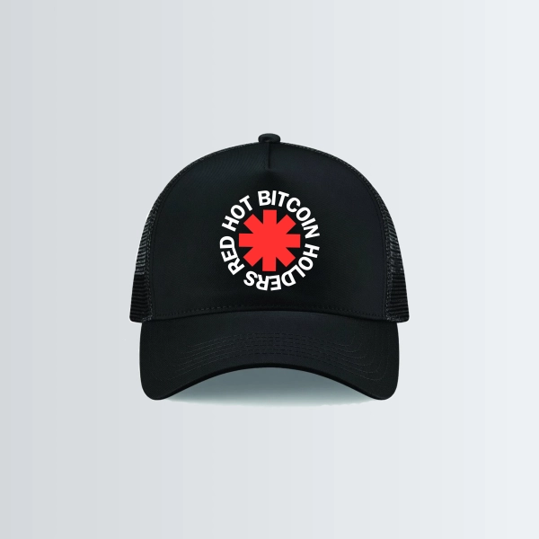 Casquette Snapback trucker « Red hot bicoin holders » - Noire