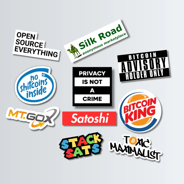 Pack de 10 Stickers Bitcoin – Premium