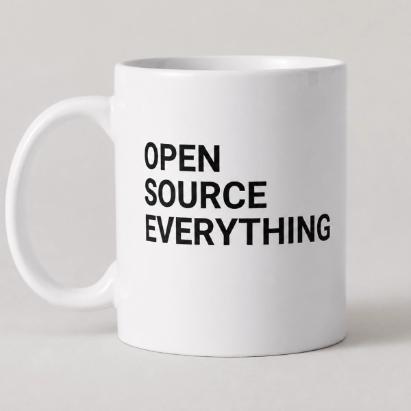Mug "Open source everything"