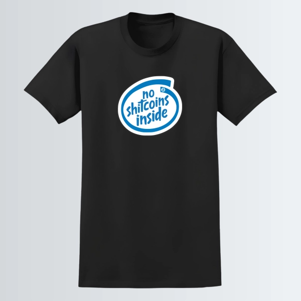 T-shirt "No shitcoins inside" - Noir