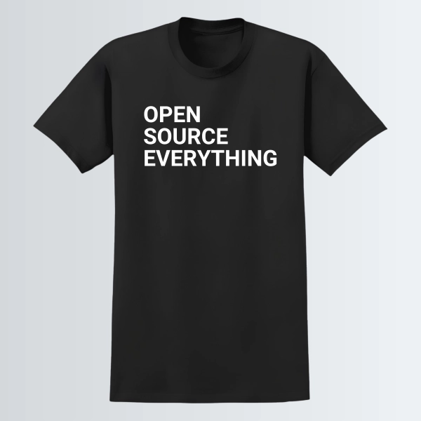T-shirt "Open source everything" - Noir