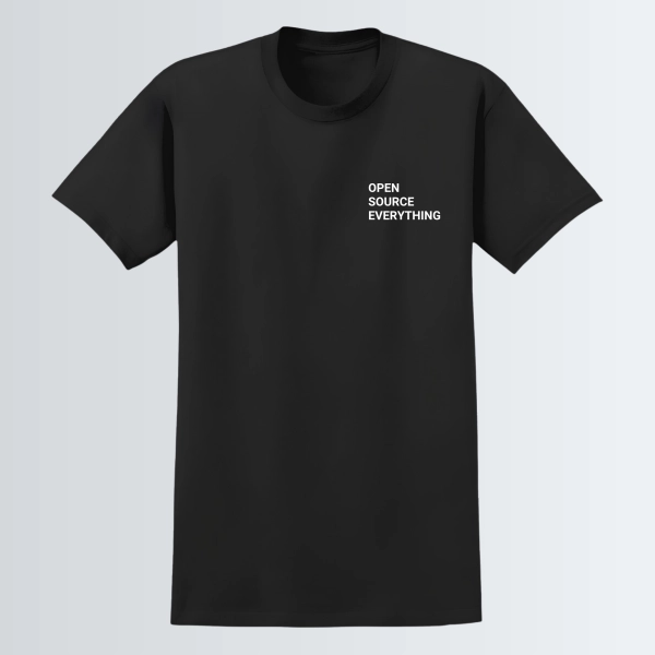 T-shirt "Open source everything" - Noir - Discret