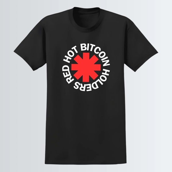 T-shirt "Red hot bitcoin holders" - Noir