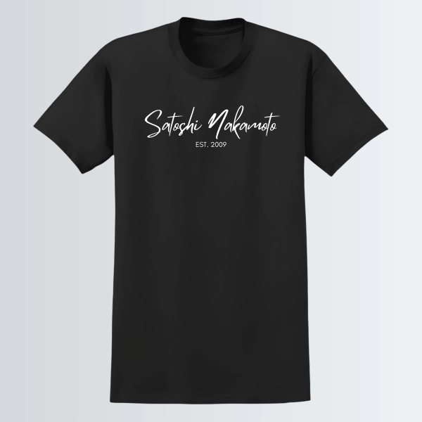 T-shirt "Satoshi Nakamoto" - Noir