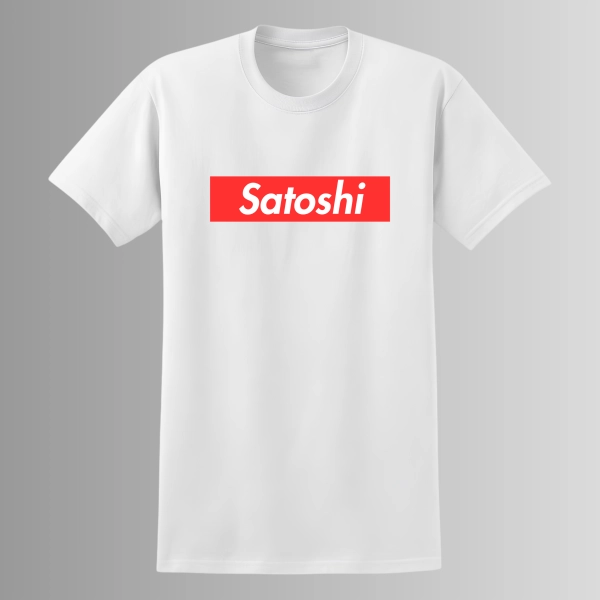 T-shirt "Satoshi Supreme" - Blanc